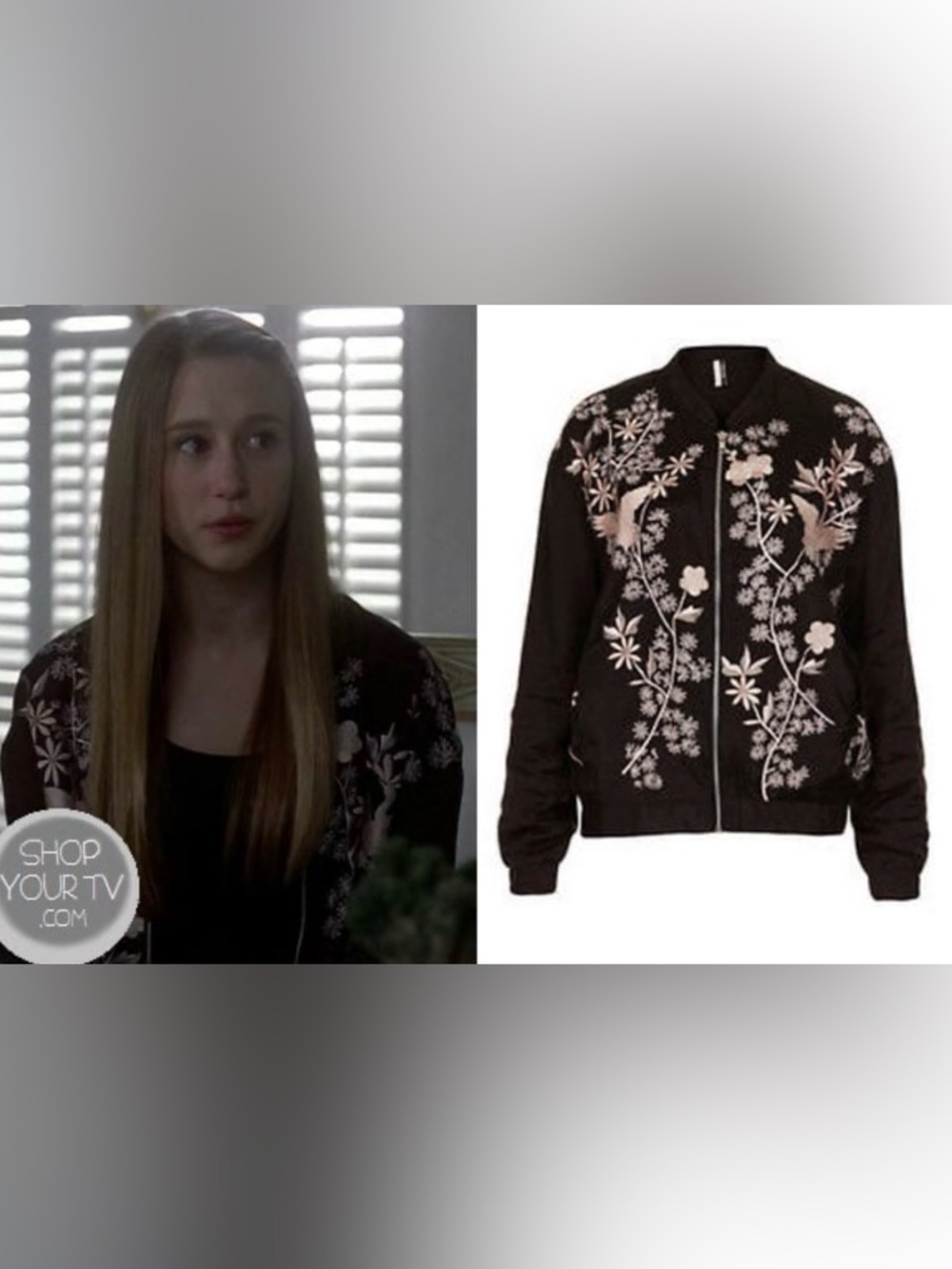 Topshop Chinoiserie Flower Bomber Jacket ASO Zoe Benson AHS